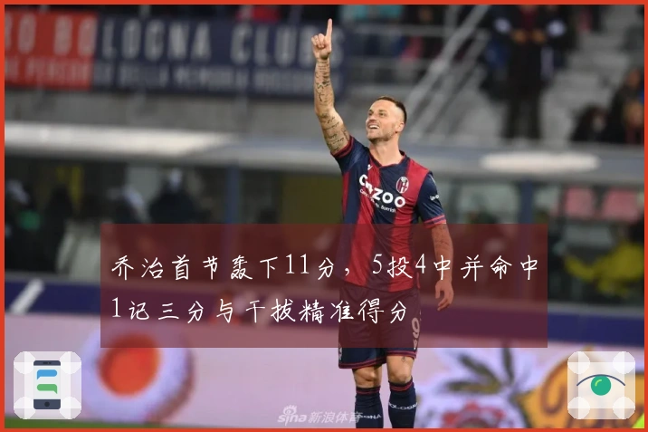 乔治首节轰下11分，5投4中并命中1记三分与干拔精准得分